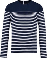 Striped Navy / White